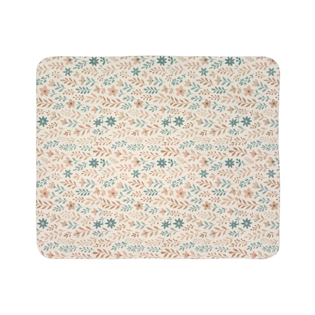 Cozy Floral Fleece Sherpa Blanket - Ultra Soft Warmth - DipaliZ