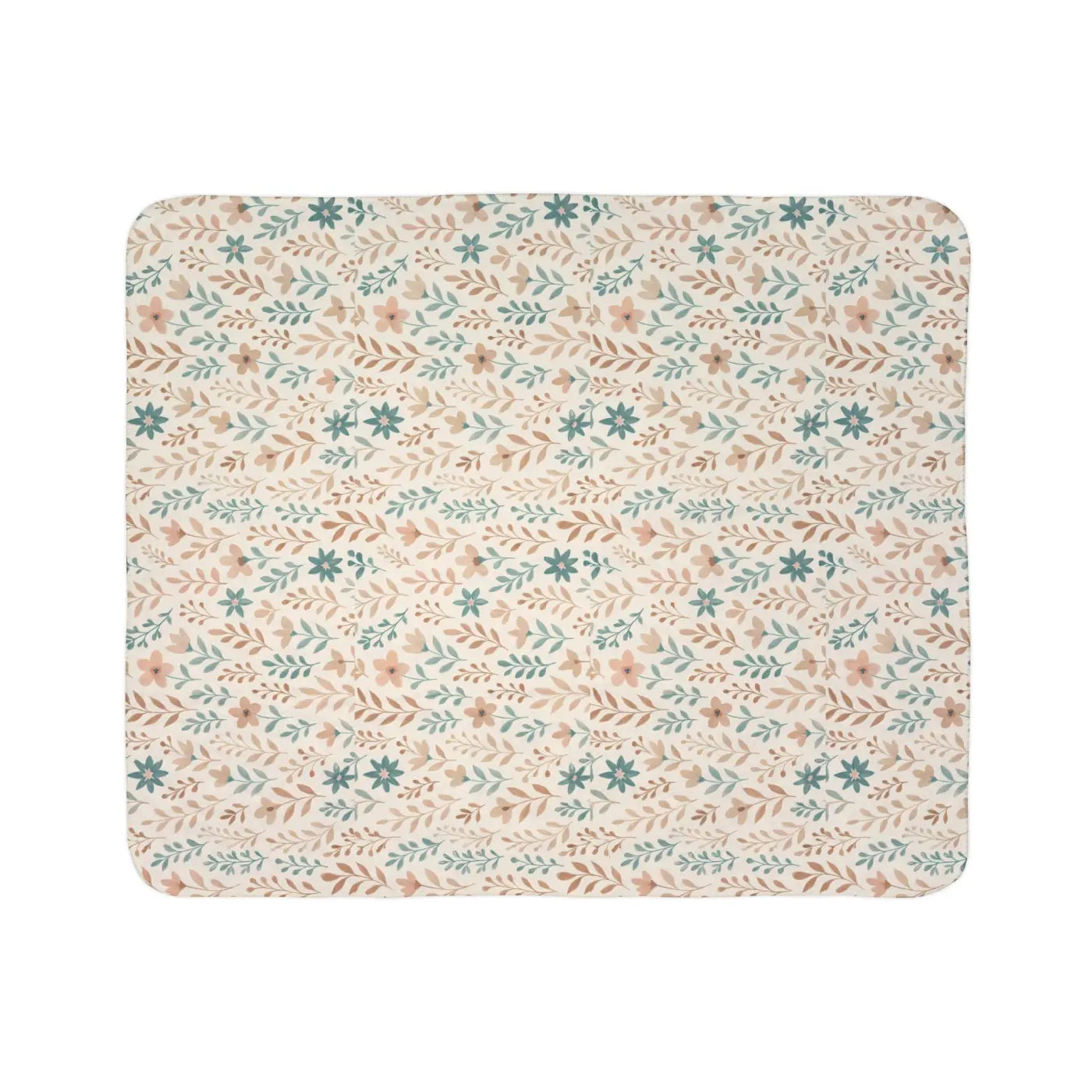 Cozy Floral Fleece Sherpa Blanket - Ultra Soft Warmth - DipaliZ