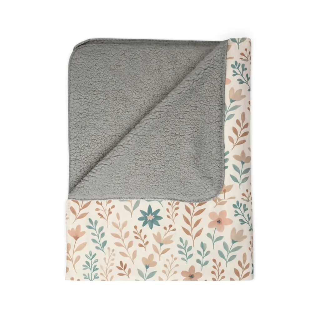 Cozy Floral Fleece Sherpa Blanket - Ultra Soft Warmth - DipaliZ