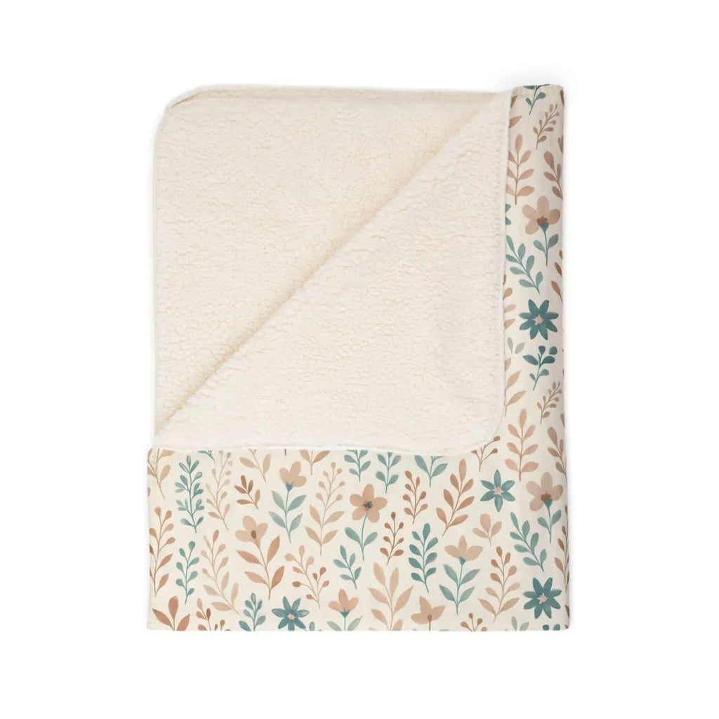 Cozy Floral Fleece Sherpa Blanket - Ultra Soft Warmth - DipaliZ