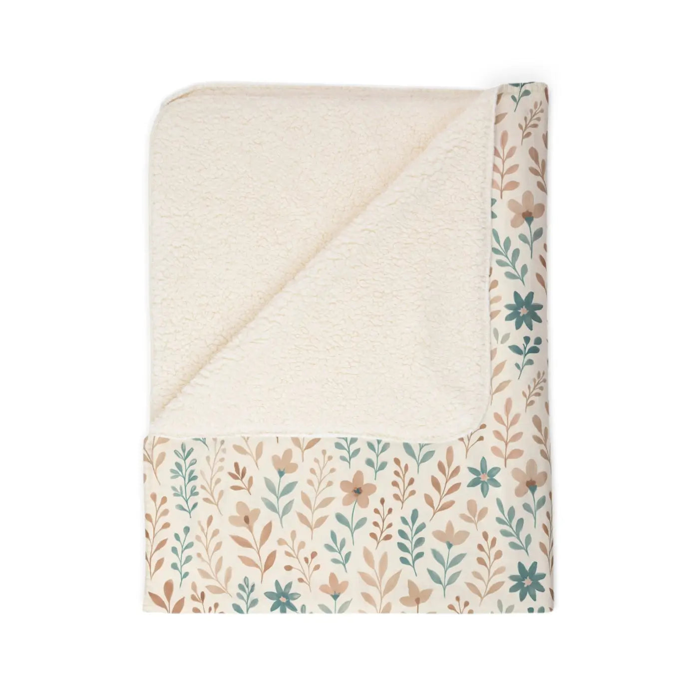 Cozy Floral Fleece Sherpa Blanket - Ultra Soft Warmth - DipaliZ