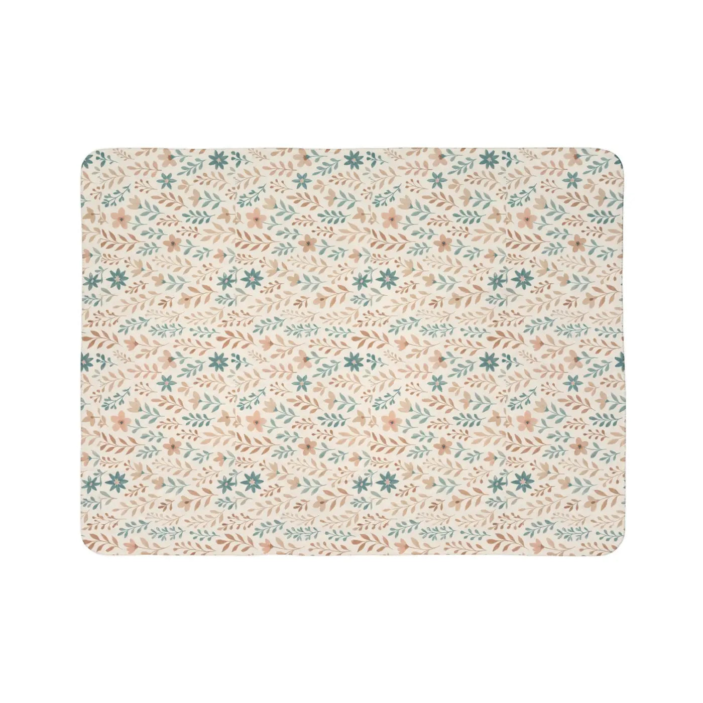 Cozy Floral Fleece Sherpa Blanket - Ultra Soft Warmth - DipaliZ