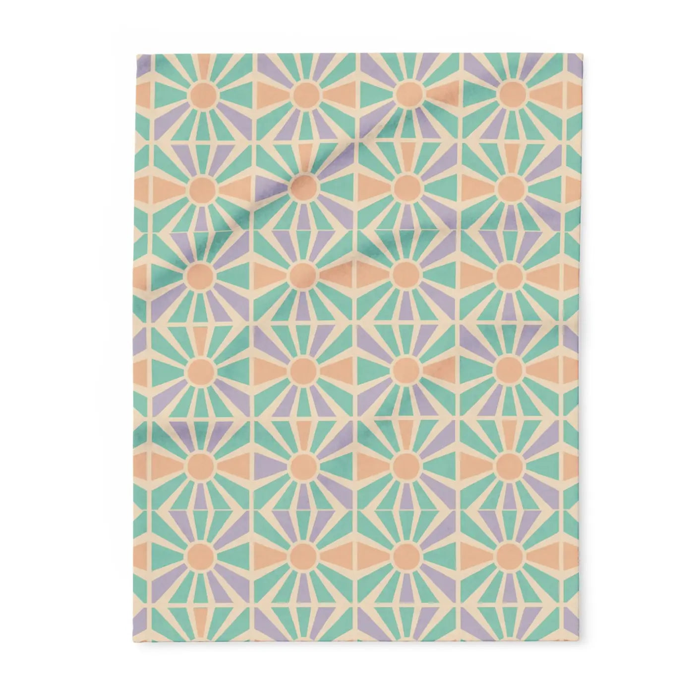 Cozy Geometric Arctic Fleece Blanket - Vibrant Warmth - DipaliZ