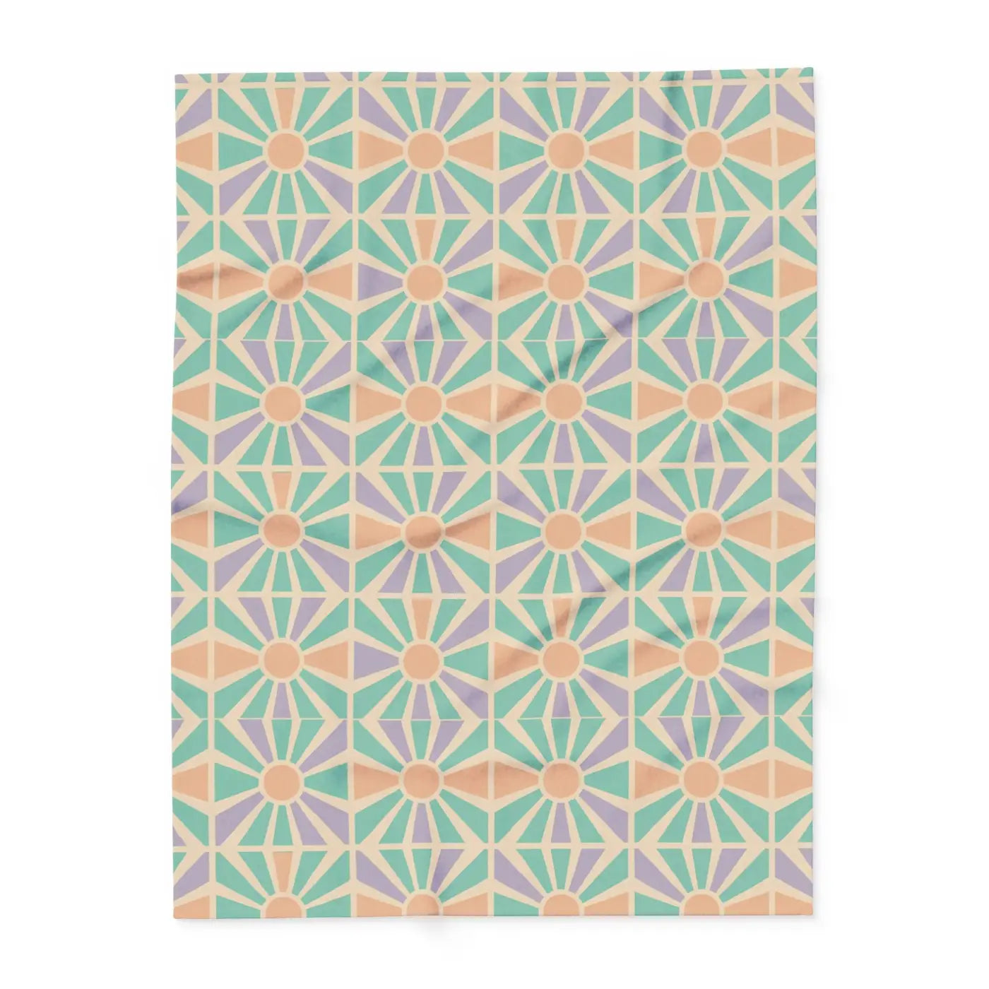 Cozy Geometric Arctic Fleece Blanket - Vibrant Warmth - DipaliZ