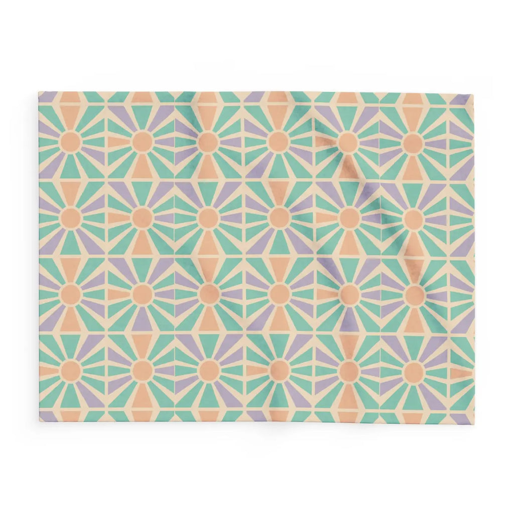 Cozy Geometric Arctic Fleece Blanket - Vibrant Warmth - DipaliZ