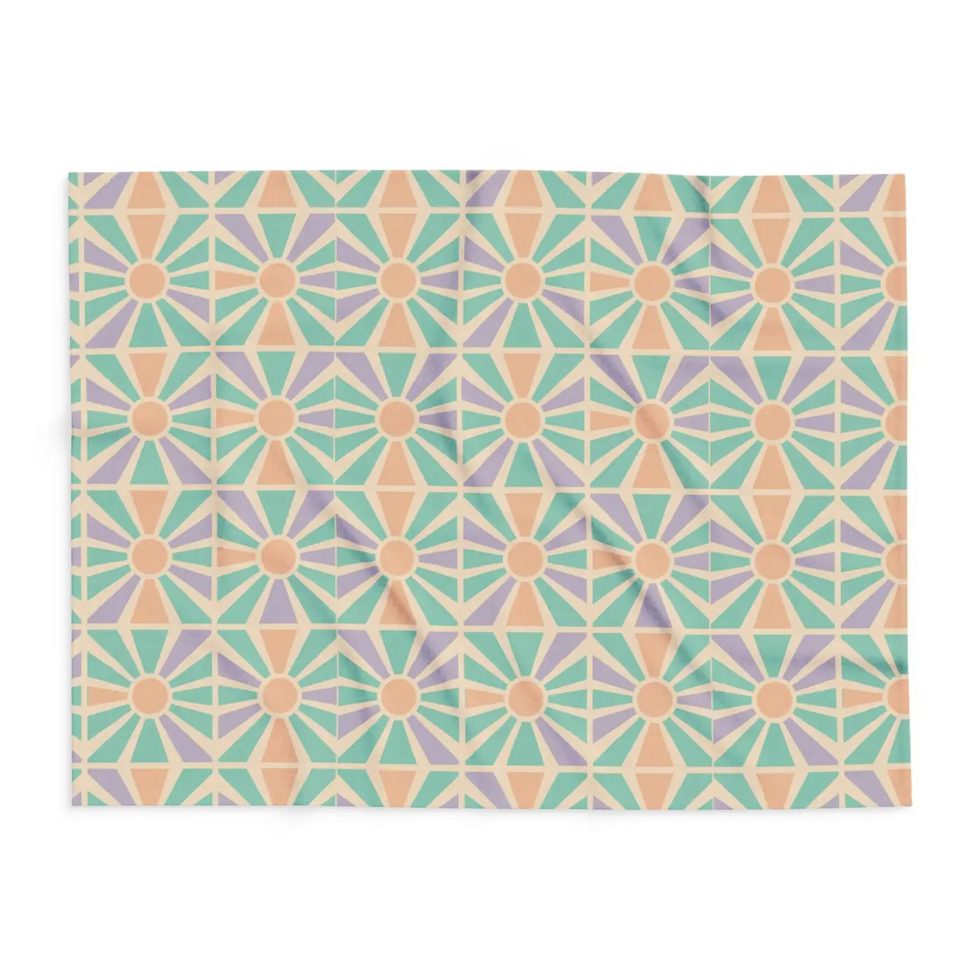 Cozy Geometric Arctic Fleece Blanket - Vibrant Warmth - DipaliZ