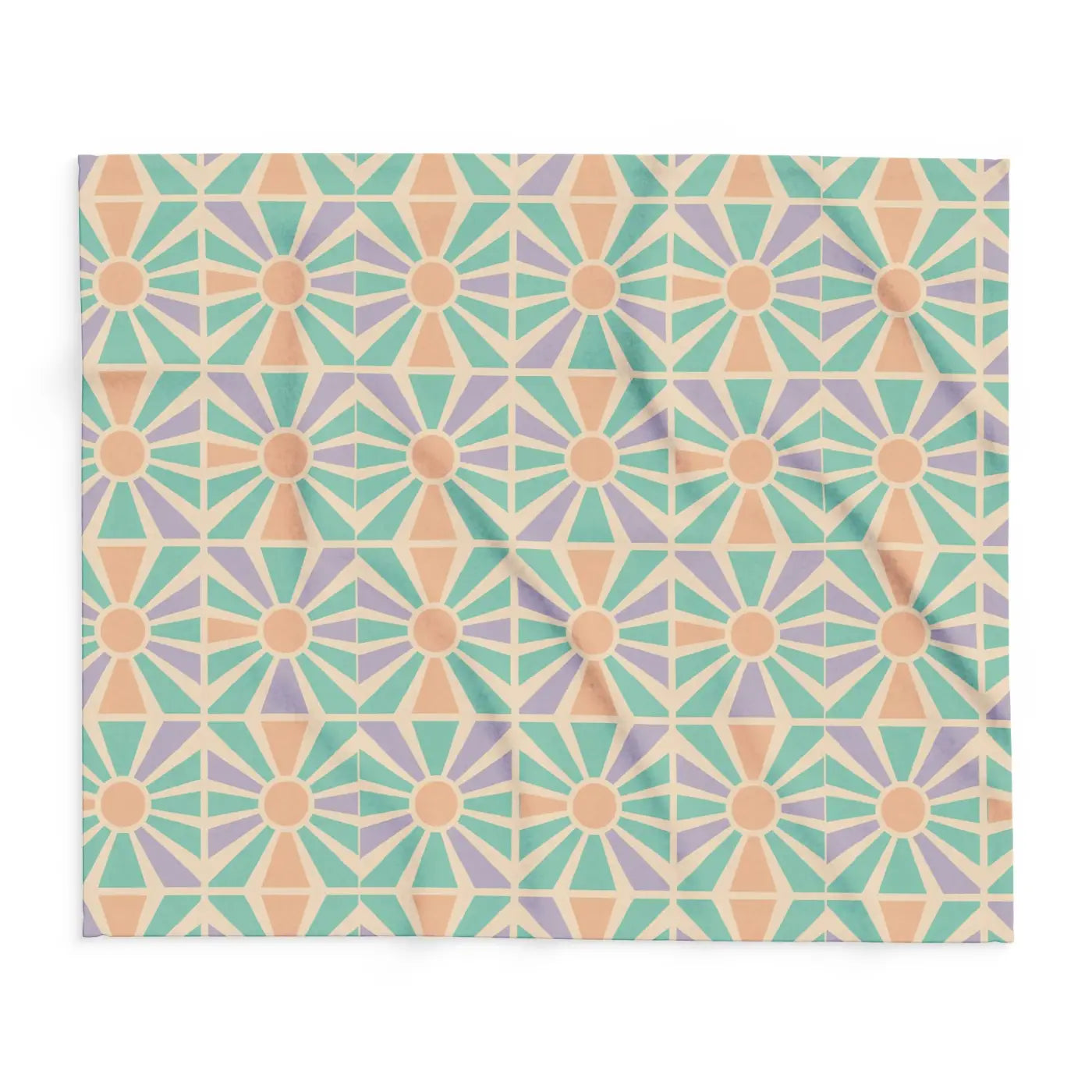 Cozy Geometric Arctic Fleece Blanket - Vibrant Warmth - DipaliZ