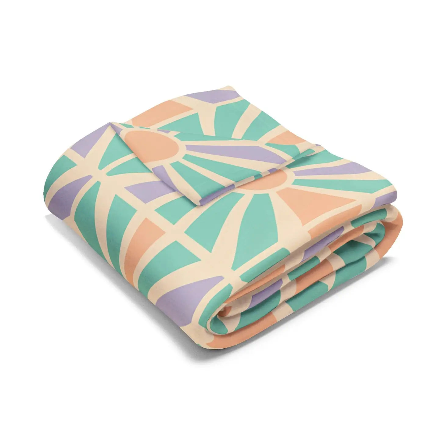 Cozy Geometric Arctic Fleece Blanket - Vibrant Warmth - DipaliZ