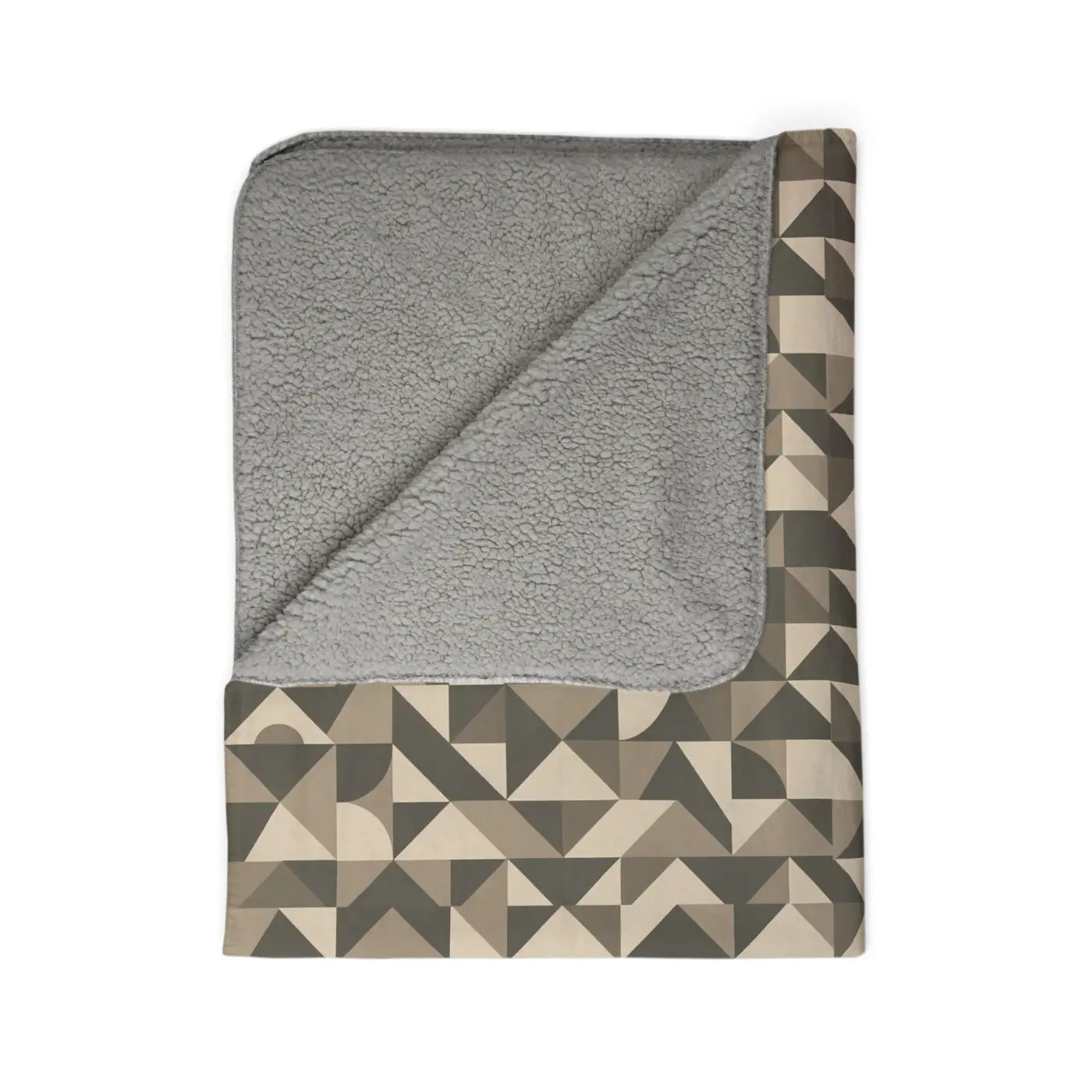 Cozy Geometric Sherpa Blanket - Soft Fleece Warmth - DipaliZ