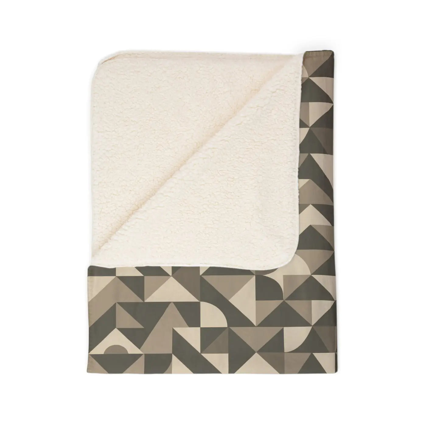 Cozy Geometric Sherpa Blanket - Soft Fleece Warmth - DipaliZ