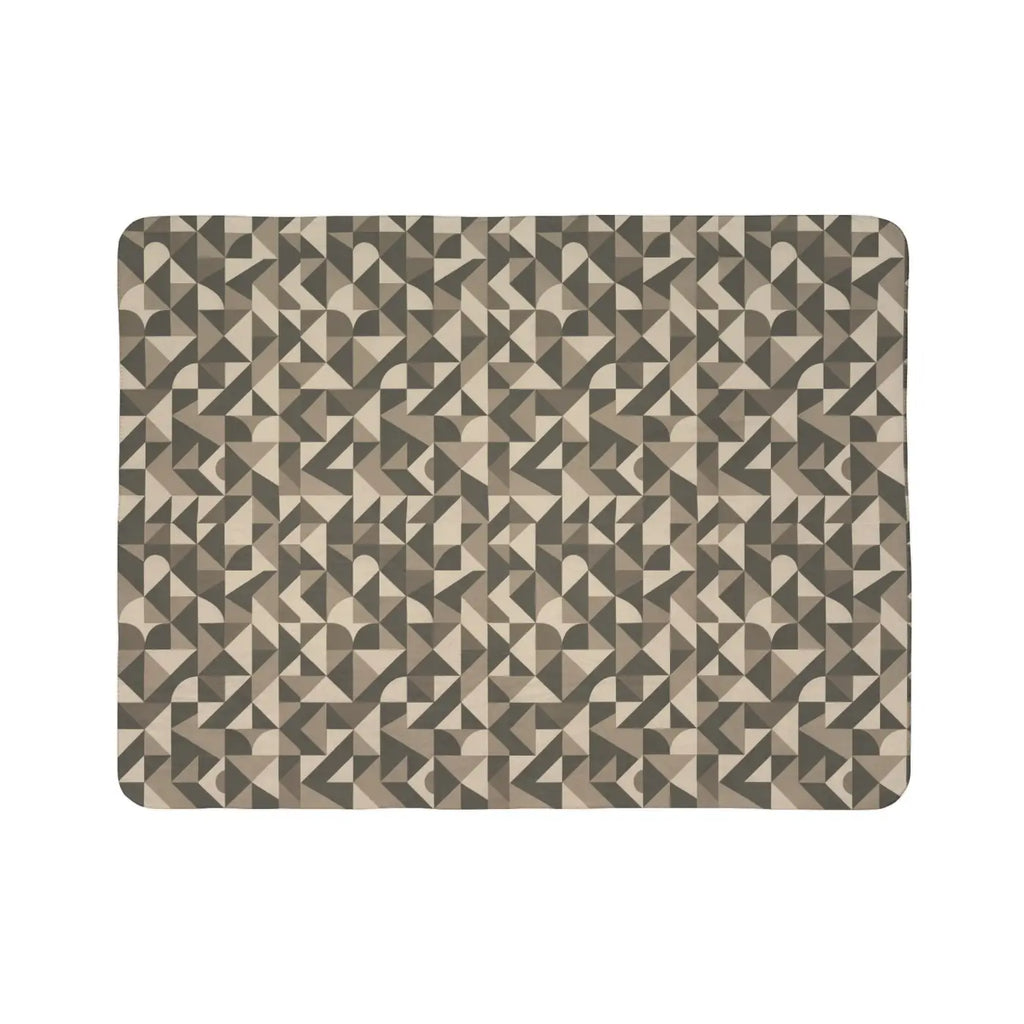 Cozy Geometric Sherpa Blanket - Soft Fleece Warmth - DipaliZ