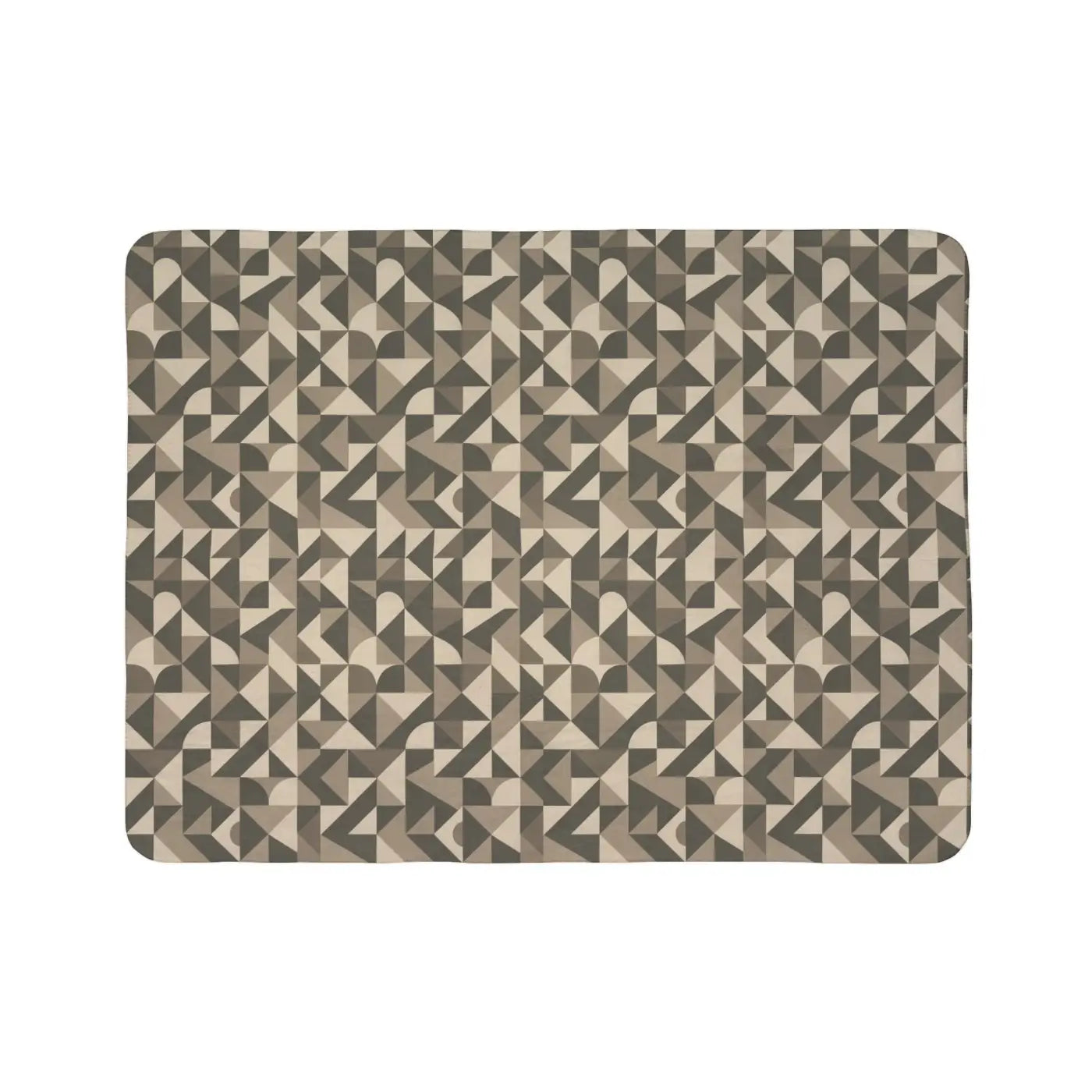 Cozy Geometric Sherpa Blanket - Soft Fleece Warmth - DipaliZ