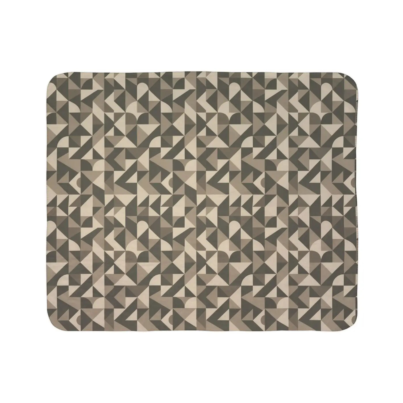 Cozy Geometric Sherpa Blanket - Soft Fleece Warmth - DipaliZ