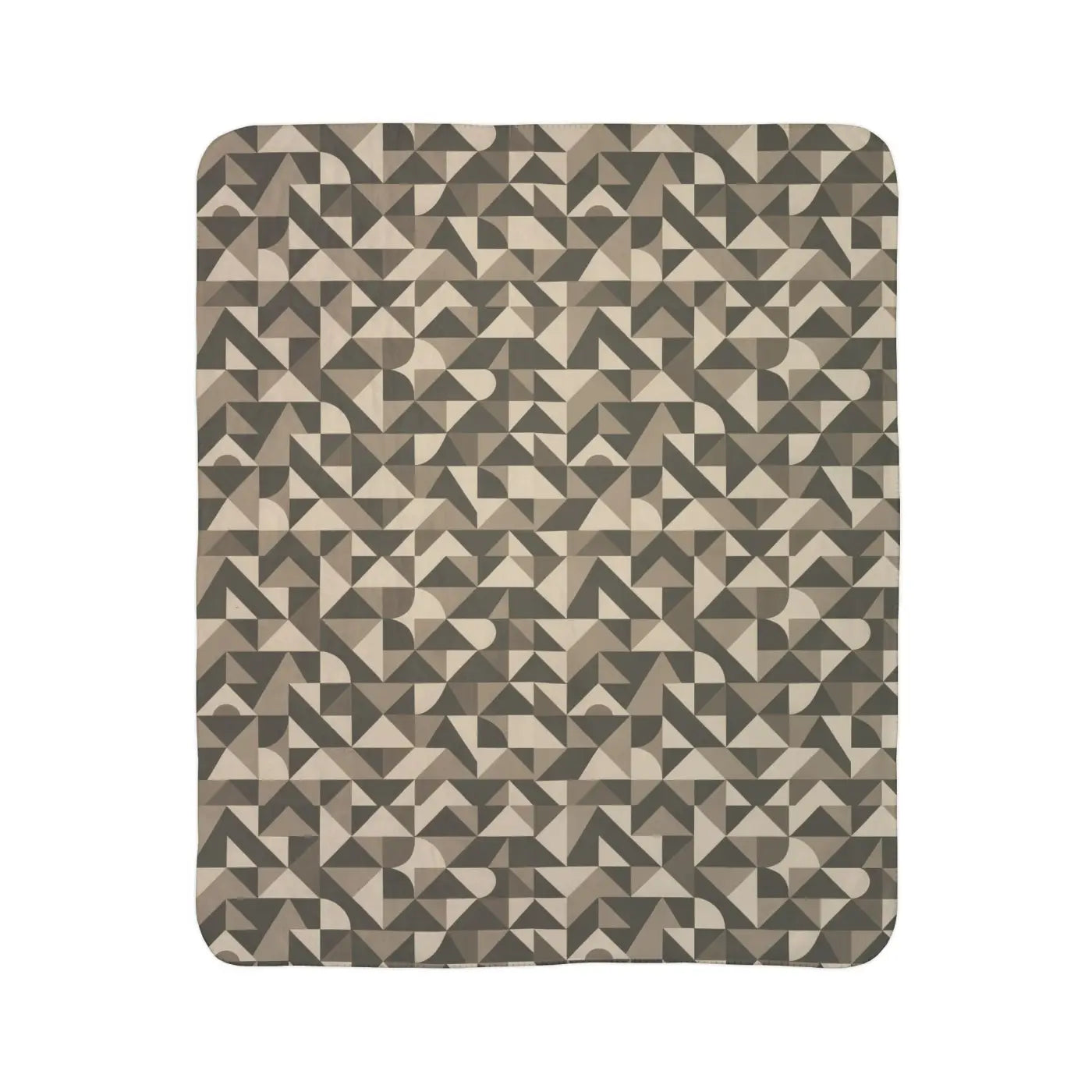 Cozy Geometric Sherpa Blanket - Soft Fleece Warmth - DipaliZ