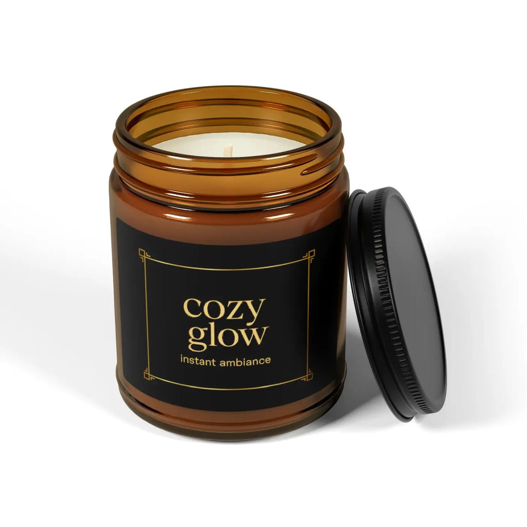 Cozy Glow Scented Candle - Natural Soy Wax Simple Round - DipaliZ