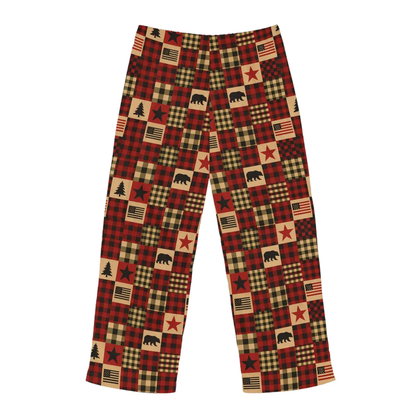 Cozy Lodge Print Pajama Pants - Soft Rustic Charm - DipaliZ