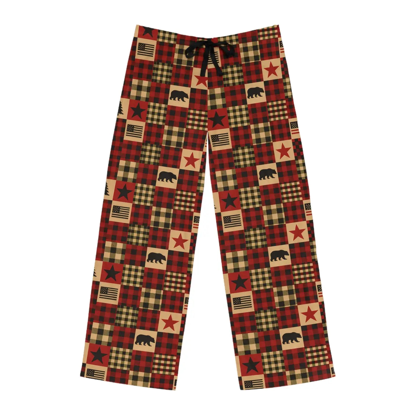 Cozy Lodge Print Pajama Pants - Soft Rustic Charm - DipaliZ