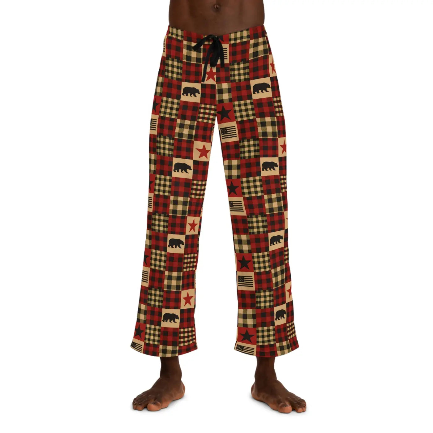 Cozy Lodge Print Pajama Pants - Soft Rustic Charm - DipaliZ