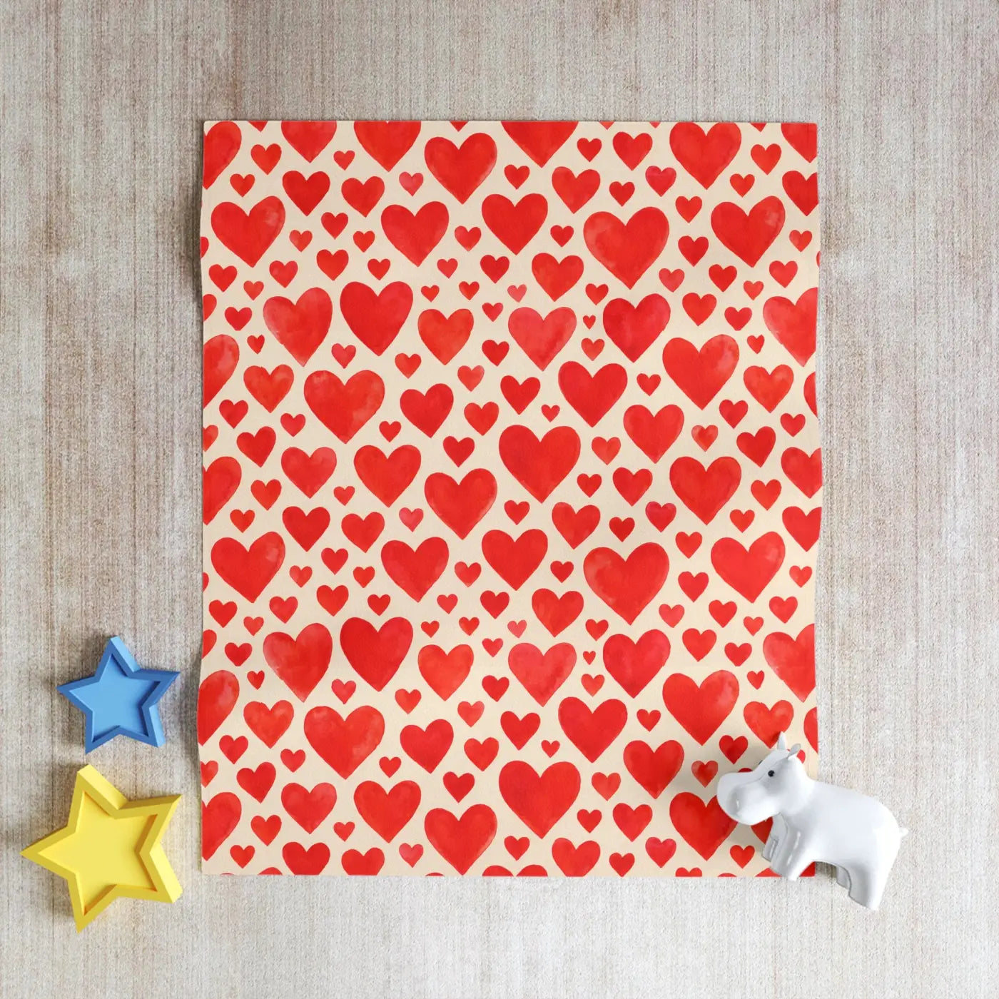 Love Hearts Throw Blanket - Romantic Home Decor - DipaliZ