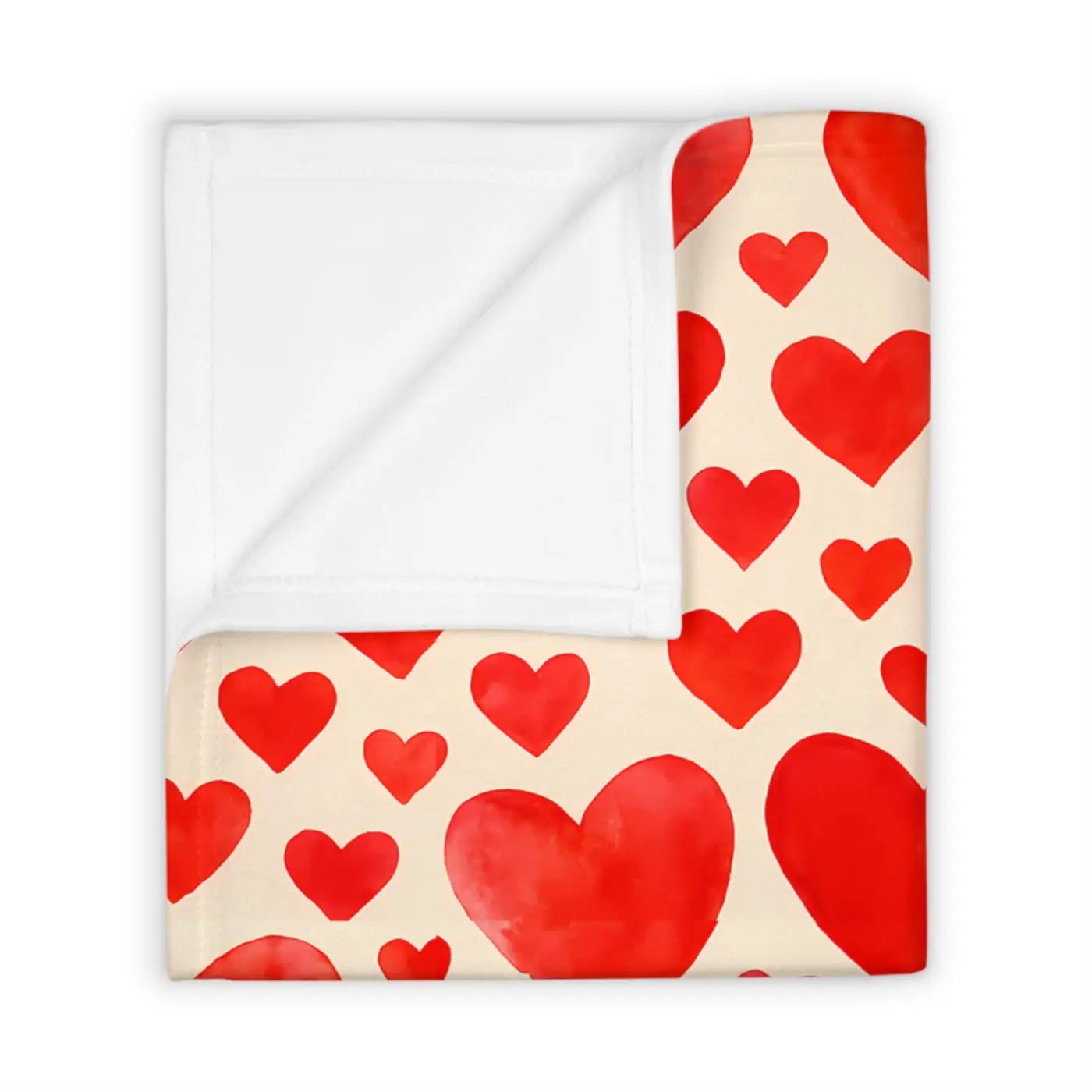 Love Hearts Throw Blanket - Romantic Home Decor - DipaliZ