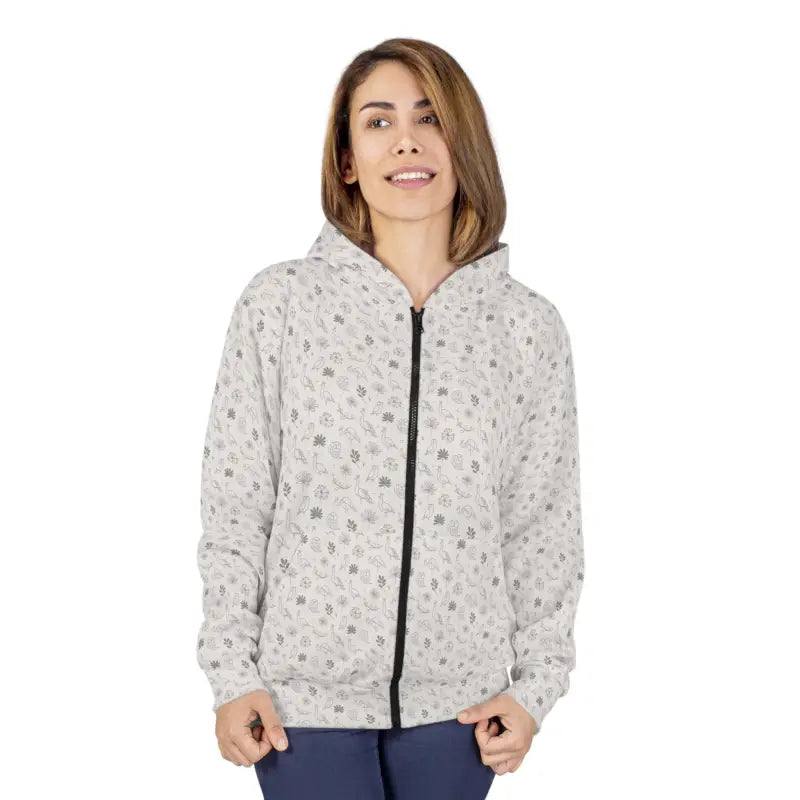Peacock and Owls Unisex Zip Hoodie - Fierce Fashion - DipaliZ