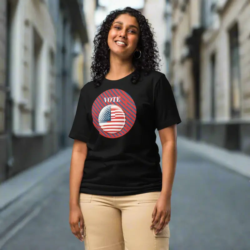 Cozy Patriotic Unisex Vote T-Shirt - Election Season Tee - DipaliZ