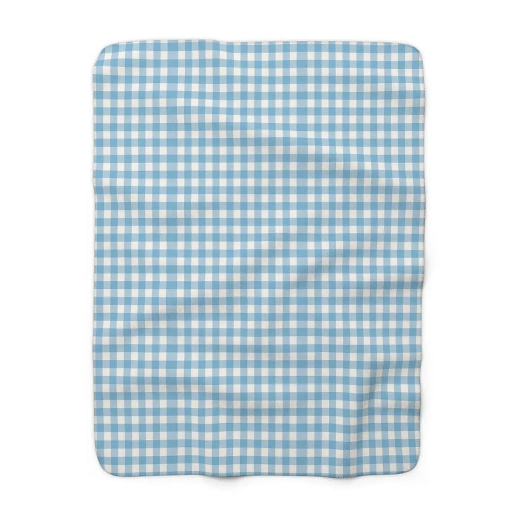 Gingham Cozy Sherpa Fleece Blanket - Ultra-Soft Warmth - DipaliZ