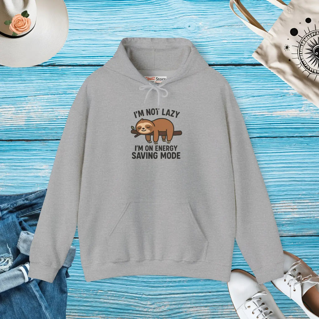 Cozy Sloth Hoodie - Energy Saving Mode Vibes - DipaliZ