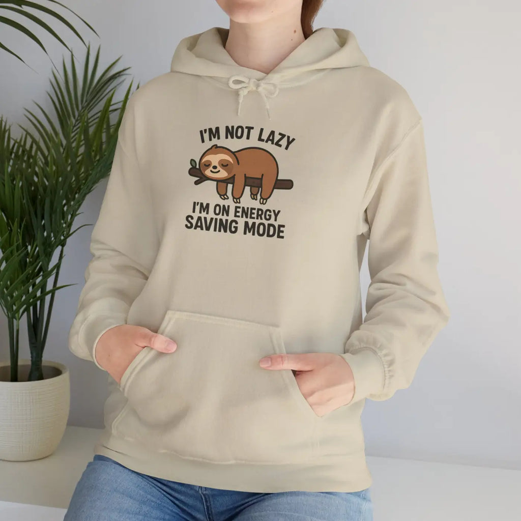Cozy Sloth Hoodie - Energy Saving Mode Vibes - DipaliZ