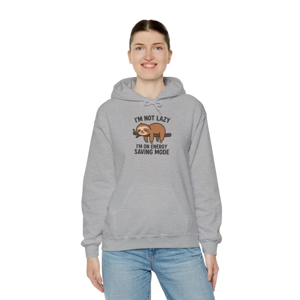 Cozy Sloth Hoodie - Energy Saving Mode Vibes - DipaliZ