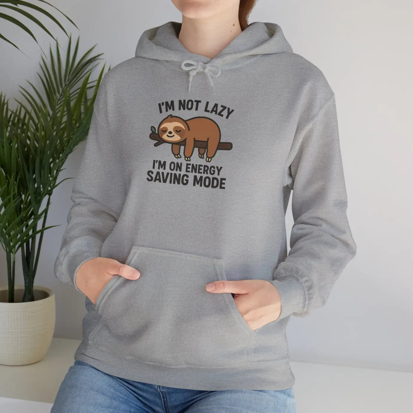 Cozy Sloth Hoodie - Energy Saving Mode Vibes - DipaliZ