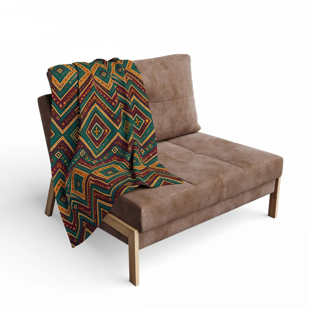 Premium Arctic Fleece Blanket - Cozy Tribal Pattern - DipaliZ