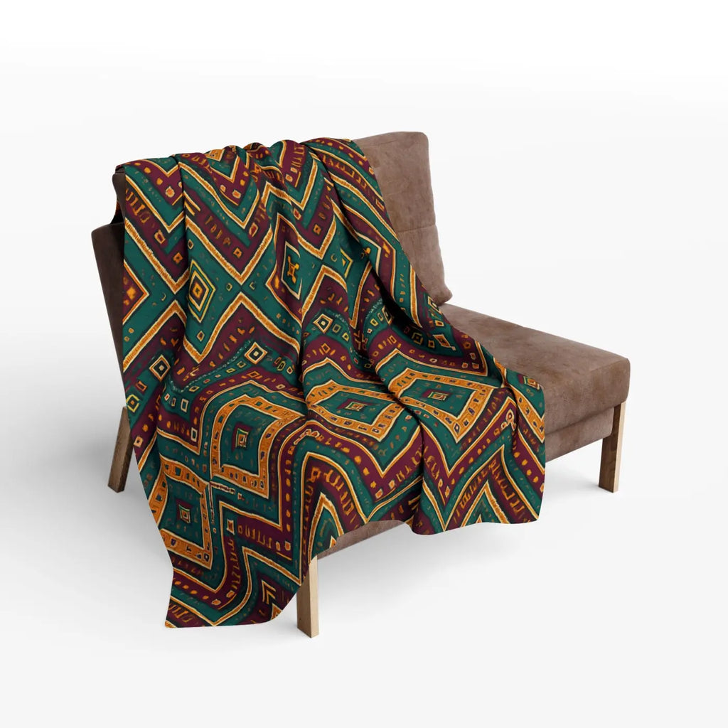 Premium Arctic Fleece Blanket - Cozy Tribal Pattern - DipaliZ