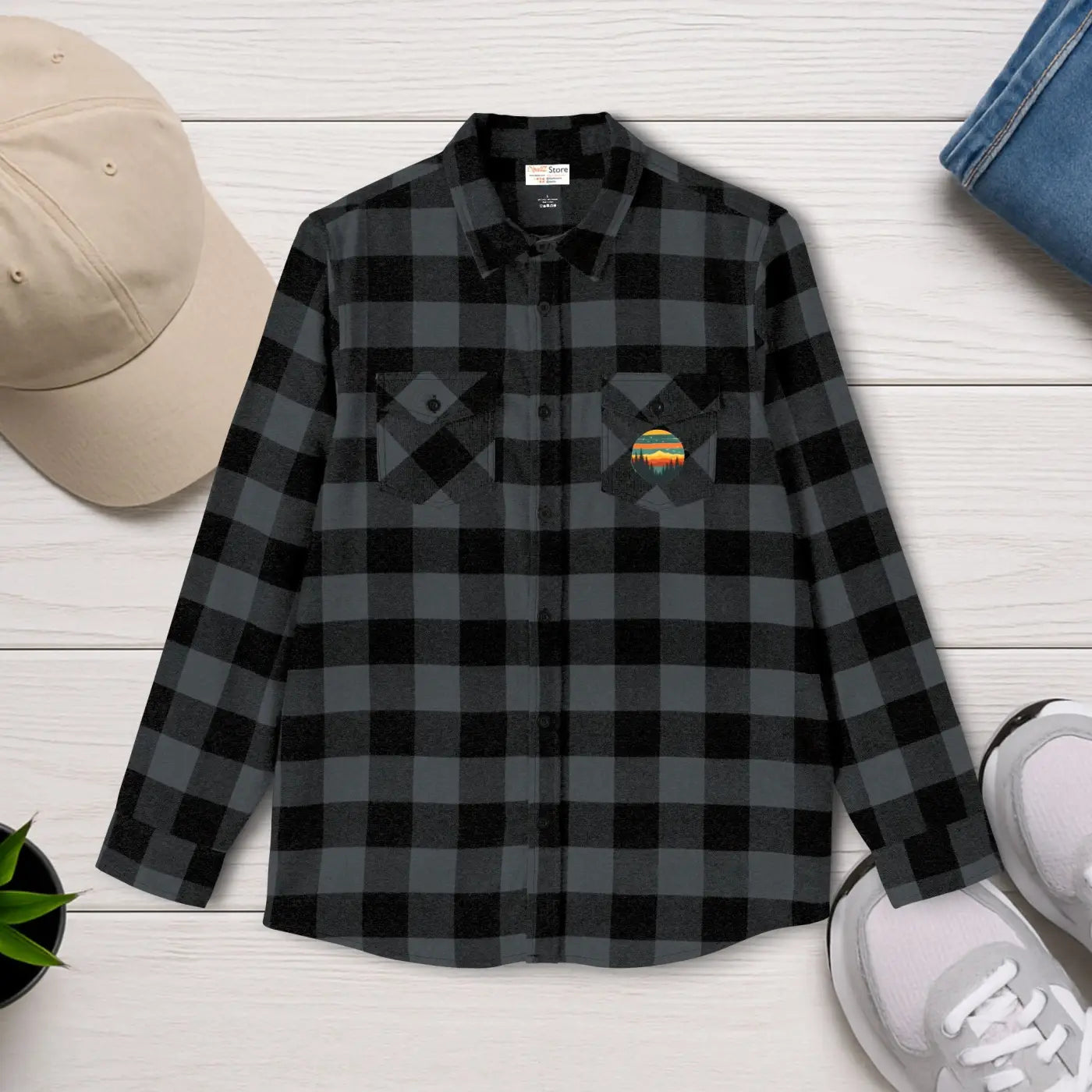 Unisex Flannel Shirt - Brushed Cotton Autumn Warmth - DipaliZ