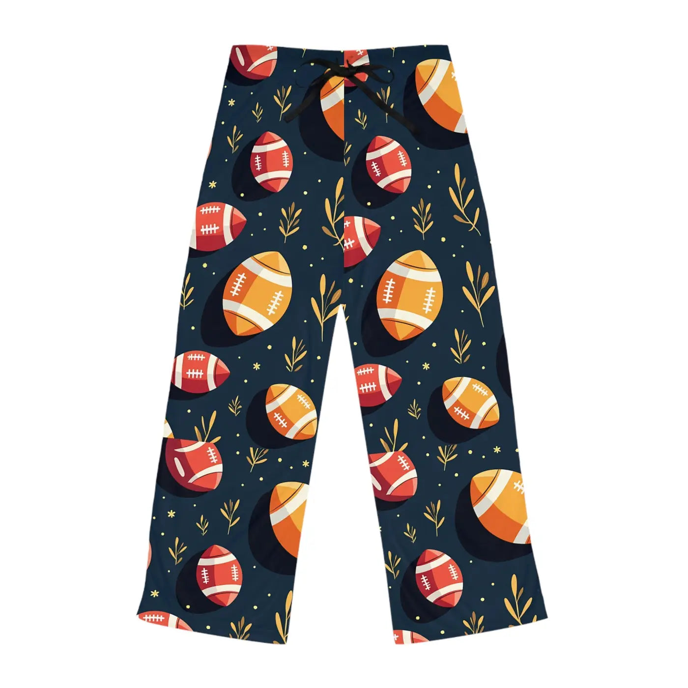 Cozy Women's Pajama Pants - Vibrant Football Pattern - DipaliZ