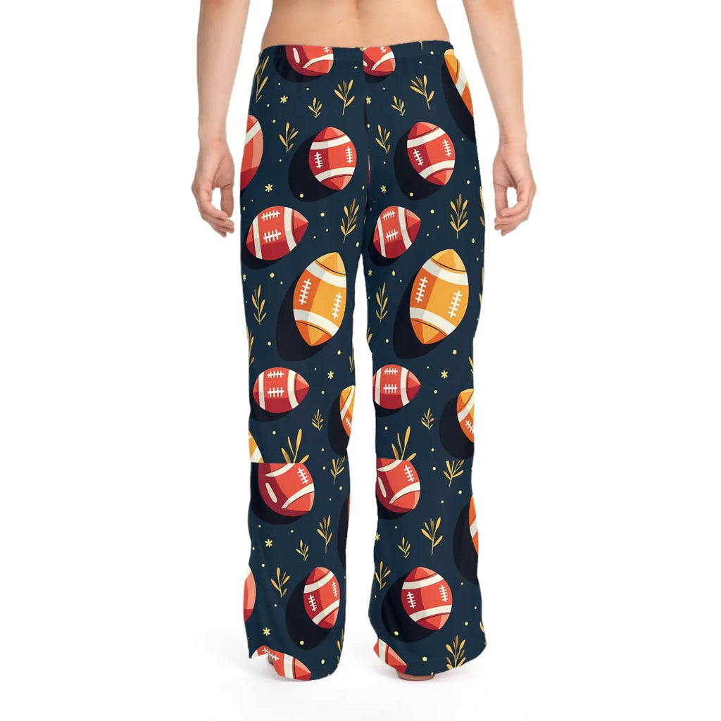 Cozy Women's Pajama Pants - Vibrant Football Pattern - DipaliZ
