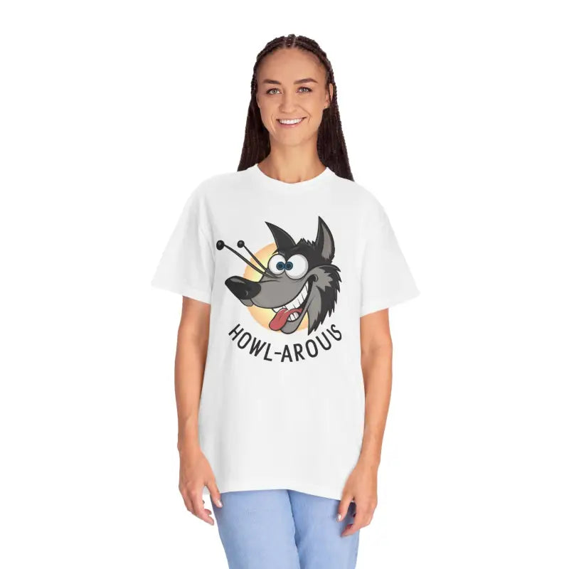 Funny Howlarious Wolf Cotton Tee - Eco-Friendly Gifts - DipaliZ