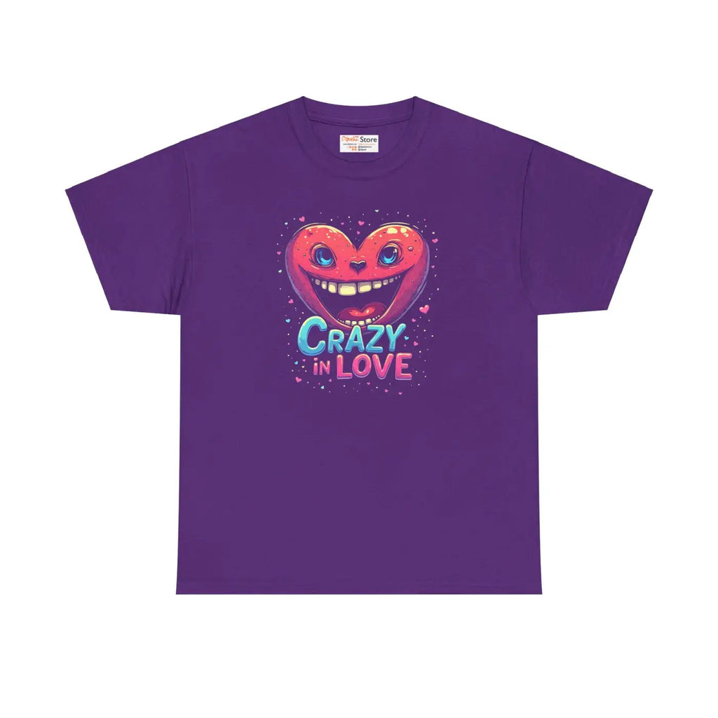 Unisex Heavy Cotton Tee - Pink Heart Graphic Design - DipaliZ