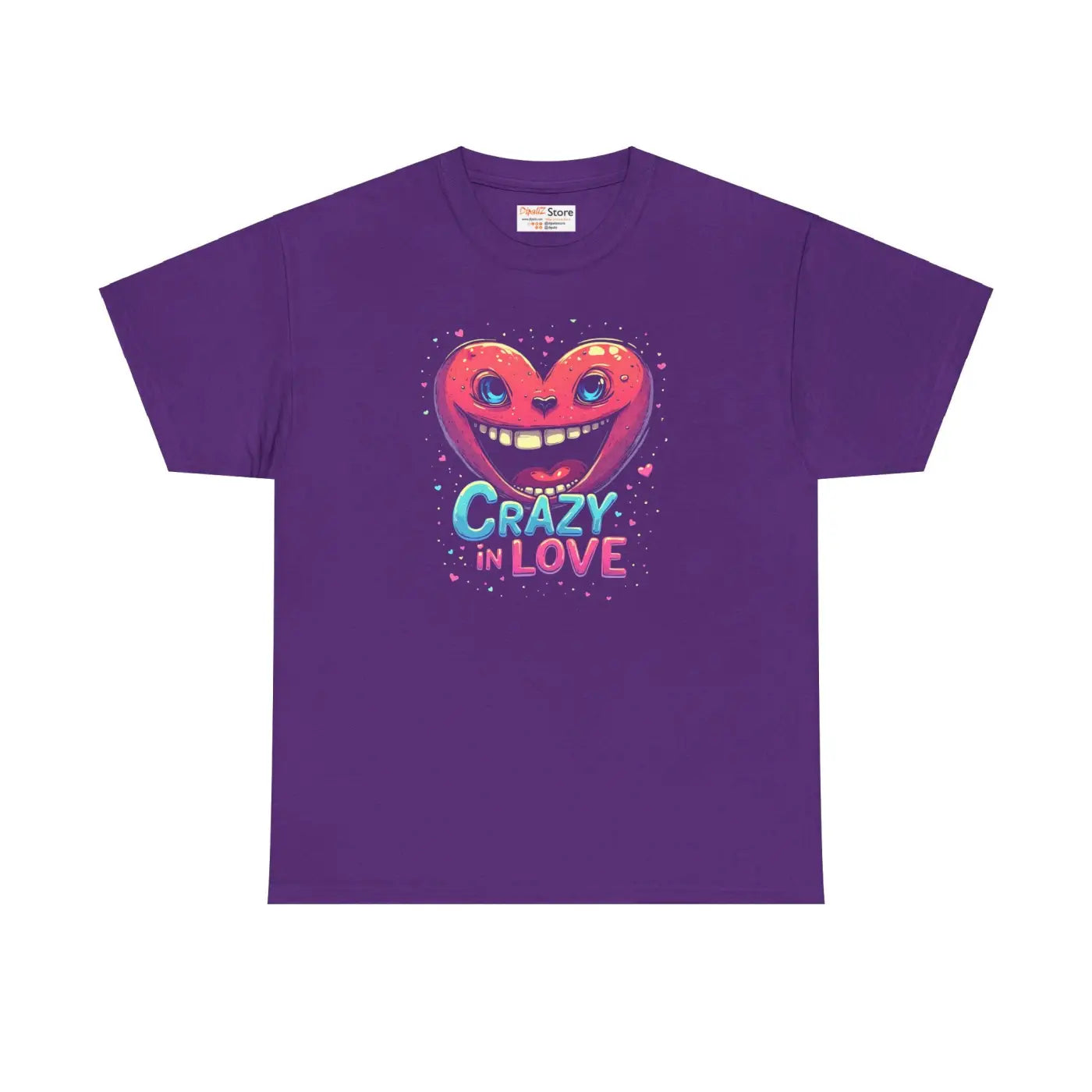 Unisex Heavy Cotton Tee - Pink Heart Graphic Design - DipaliZ