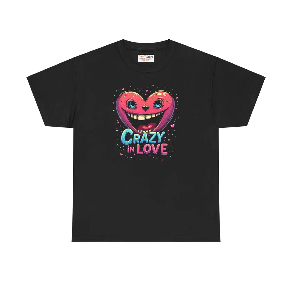 Unisex Heavy Cotton Tee - Pink Heart Graphic Design - DipaliZ