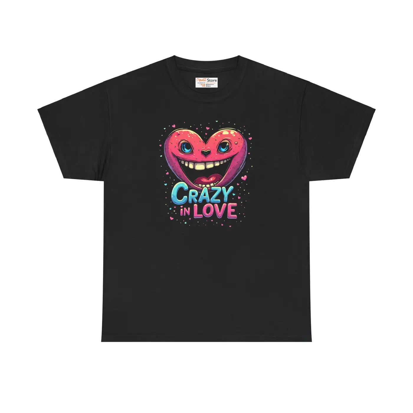 Unisex Heavy Cotton Tee - Pink Heart Graphic Design - DipaliZ