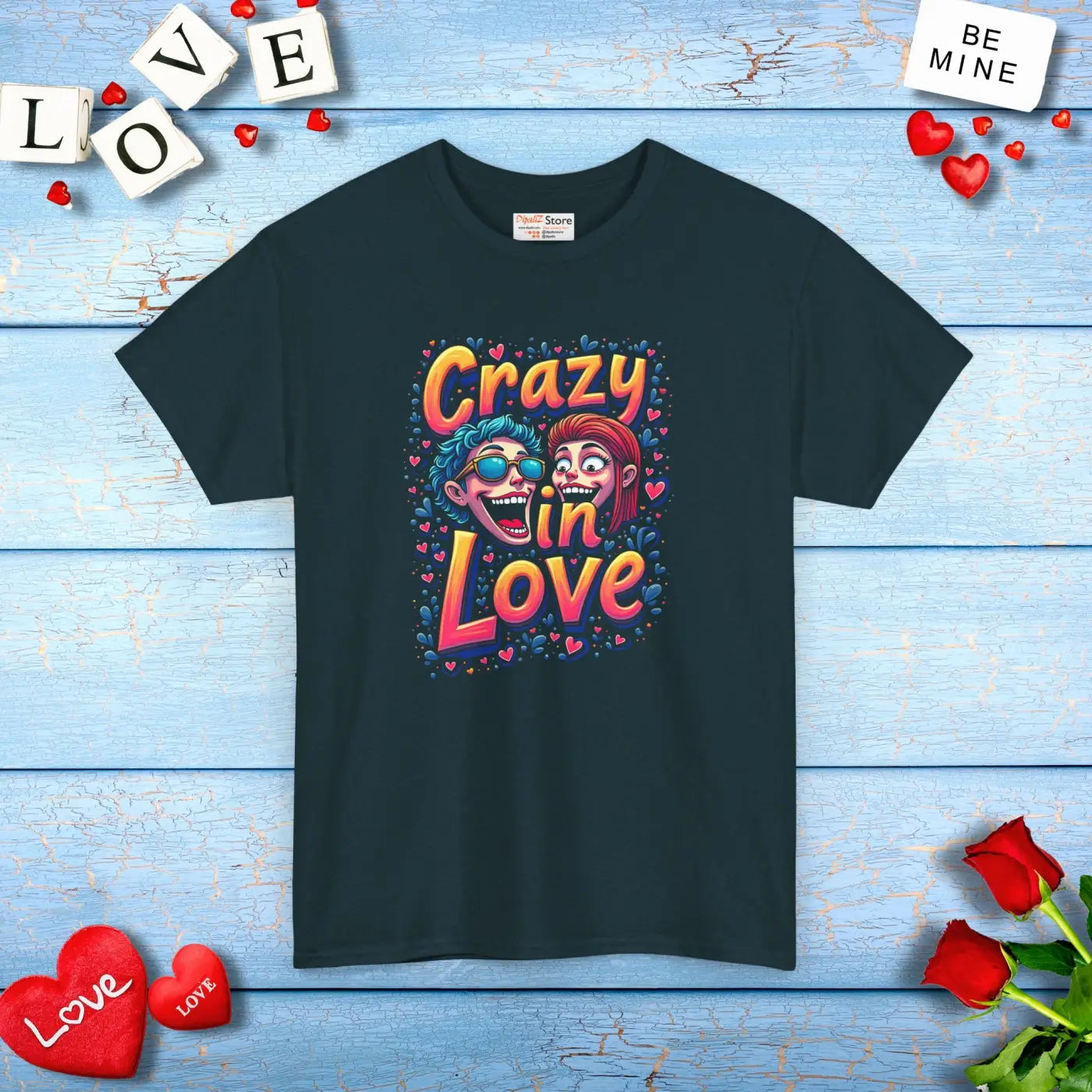 Crazy In Love Valentine's Day Tee - Statement Shirt - DipaliZ
