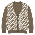 Geometric Pattern Cardigan - Cloud-Soft Cream Black - DipaliZ