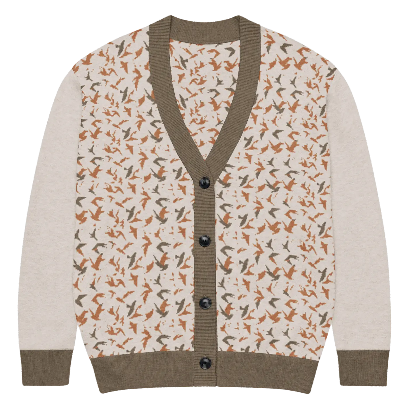 Cream Cable Knit Button Cardigan - Classic Cable Patterns - DipaliZ