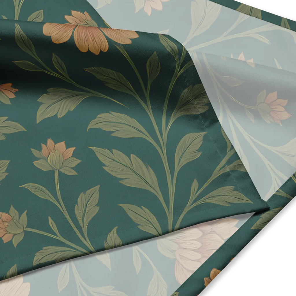 All-Over Print Bandana - Cream Flowers Recycled Polyester - DipaliZ