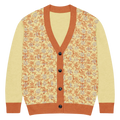 Cream Pocket Cardigan - Cozy Chic Jacquard Knit - DipaliZ