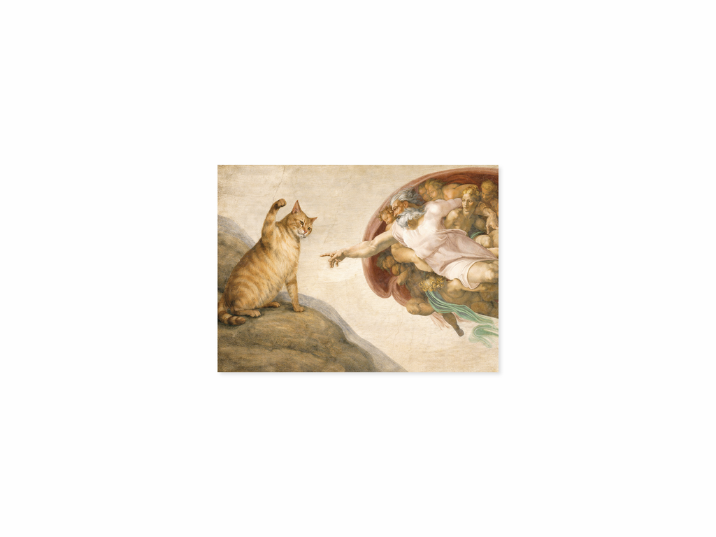 Creation of Cat 3" Funny Sticker