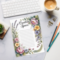 Floral Notepad for Bold Ideas - Creative Space - DipaliZ