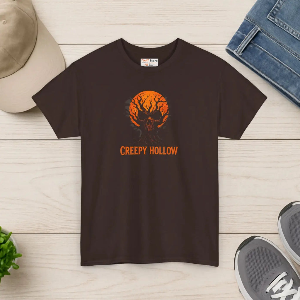 Unisex Heavy Cotton Tee - Spooky Season Everyday Wear - DipaliZ