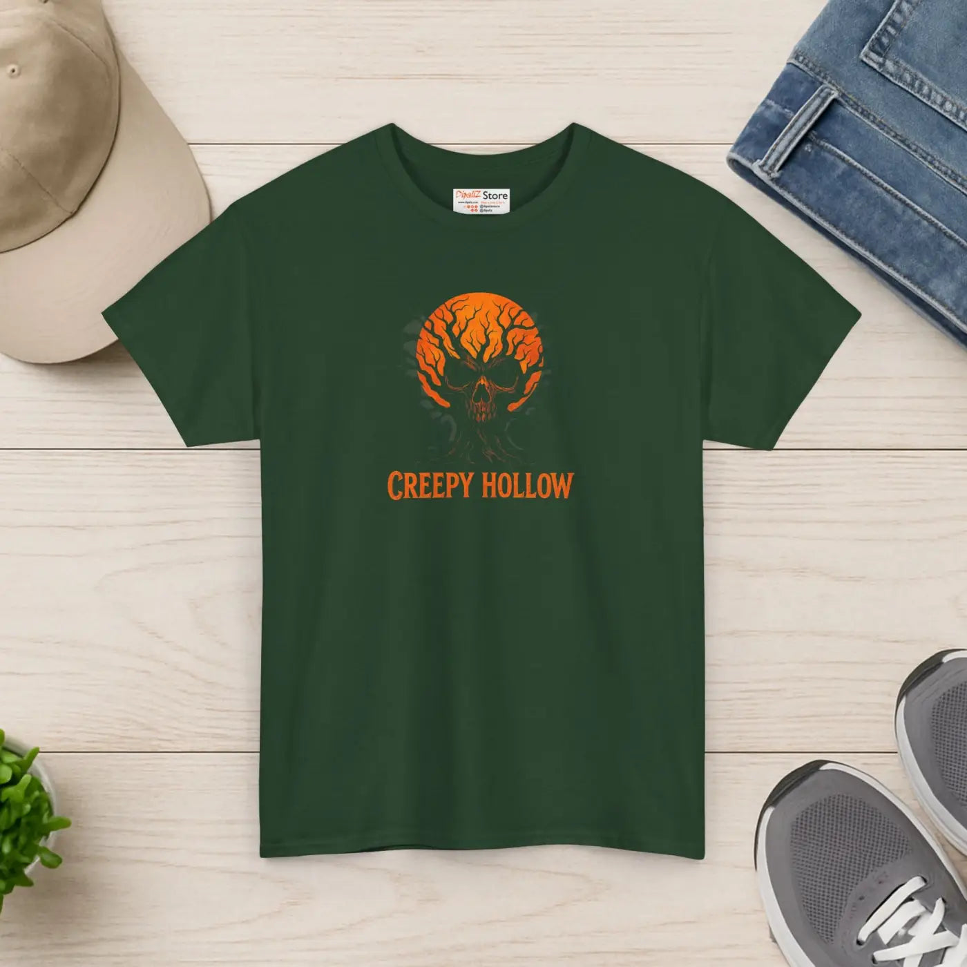 Unisex Heavy Cotton Tee - Spooky Season Everyday Wear - DipaliZ